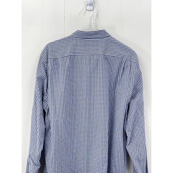 J. Crew Mens Casual Button Down Shirt XL Blue White Checkered Long Sleeve - Picture 6 of 12